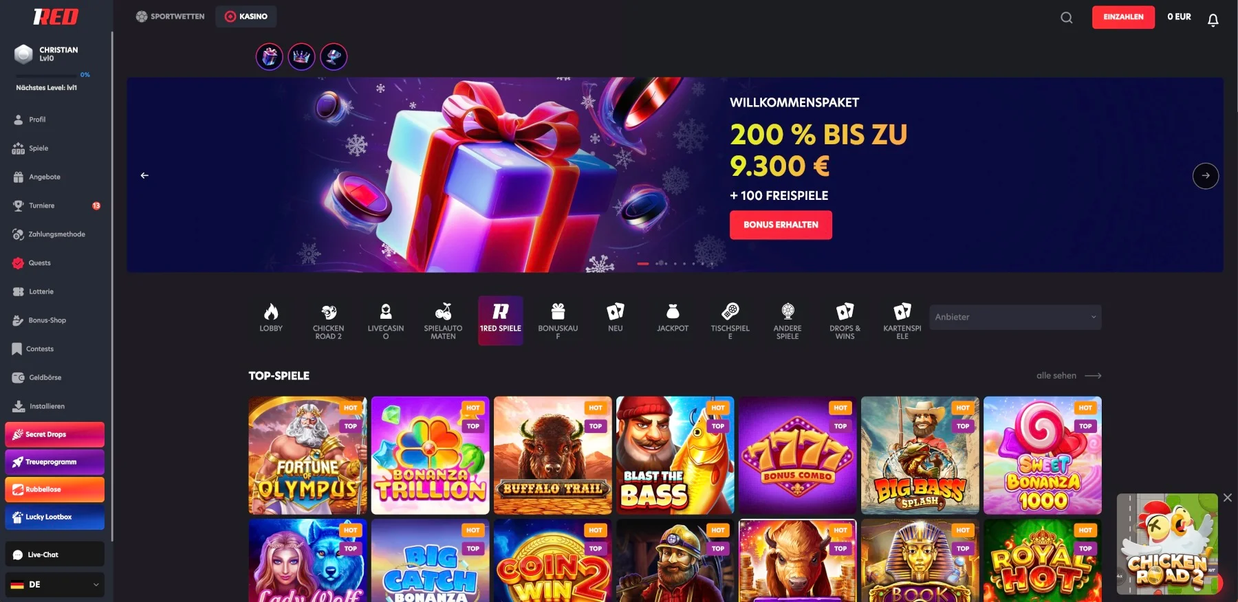 1Red Casino Bonus