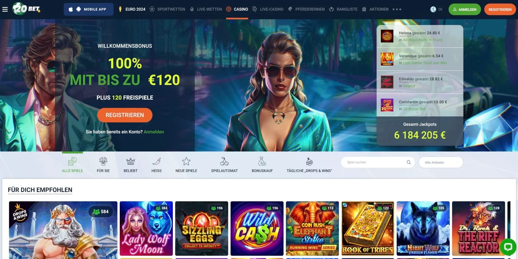 20Bet Casino Bonus
