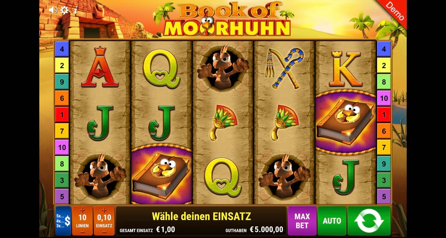 Book of Moorhuhn Slot Gamomat
