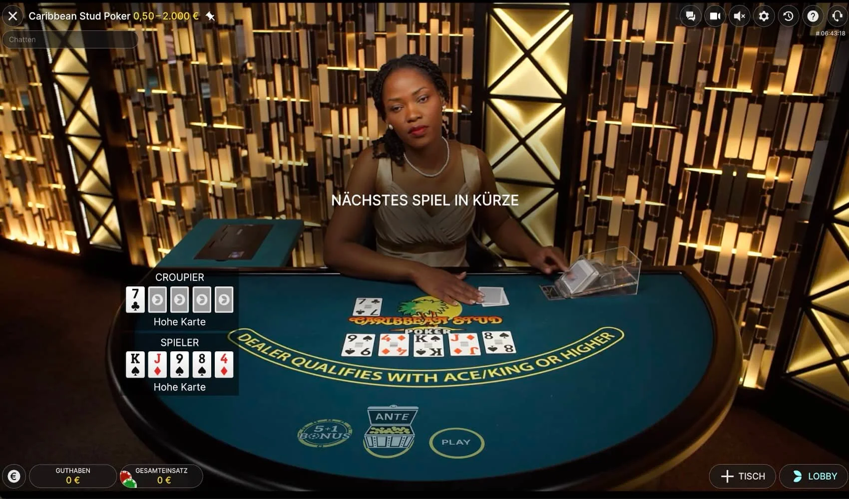 Caribbean Stud Poker Live