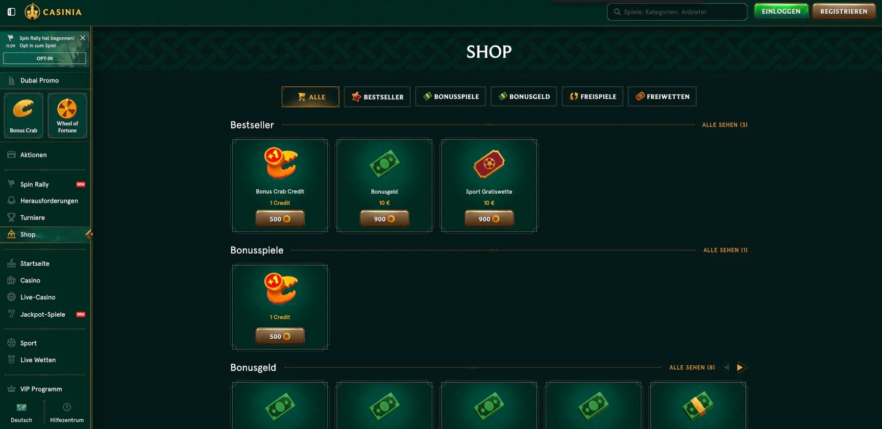 Casinia Casino Shop