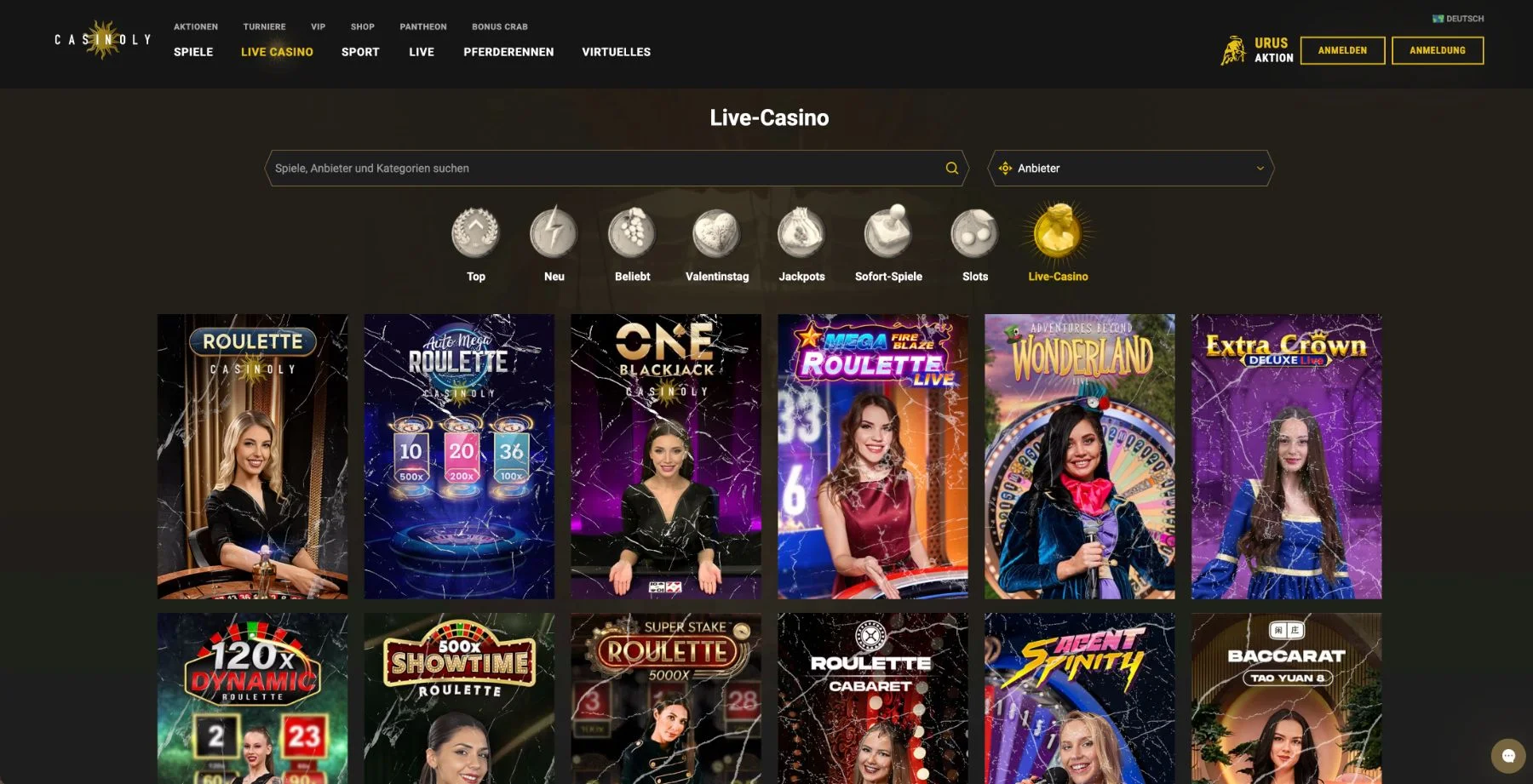 Casinoly Live-Casino