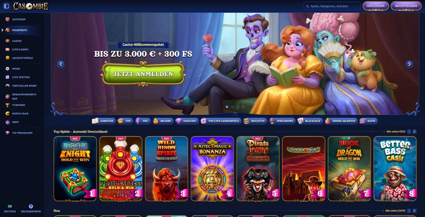 Casombie Casino Bonus