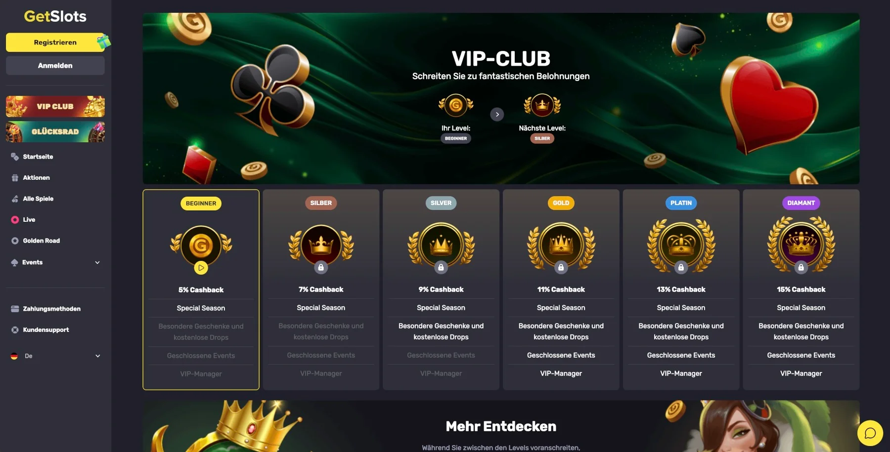 GetSlots Casino VIP