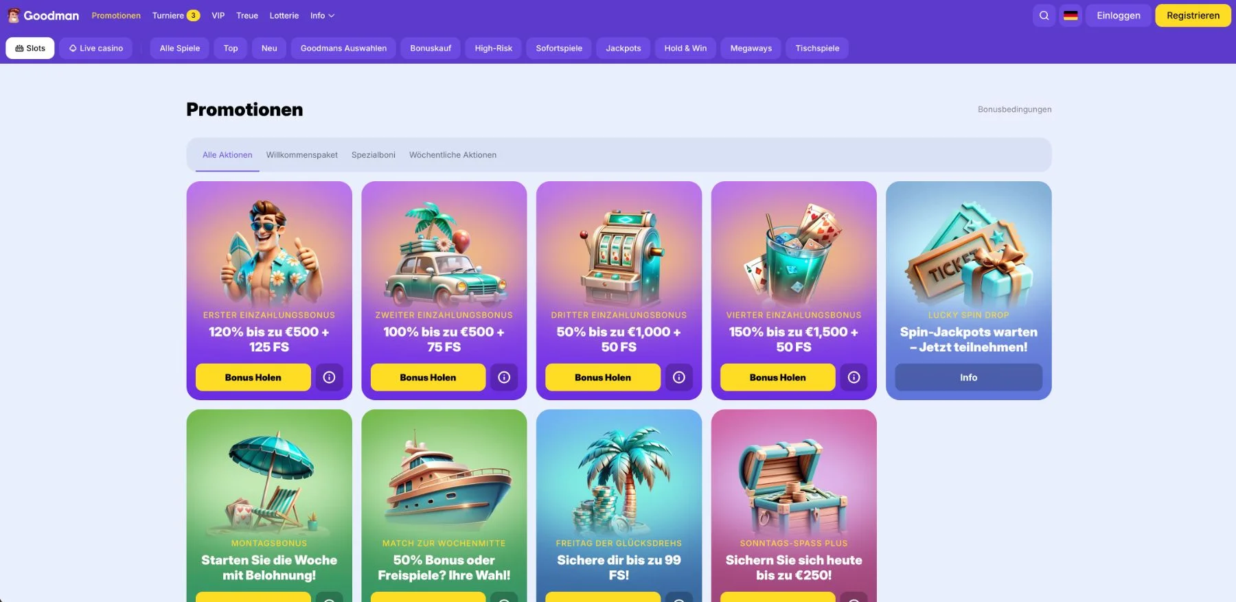 Goodman Casino Aktionen