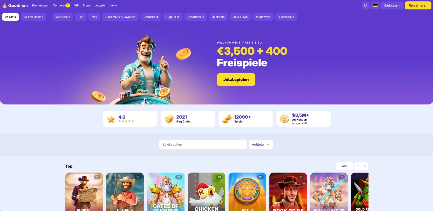 Goodman Casino Bonus