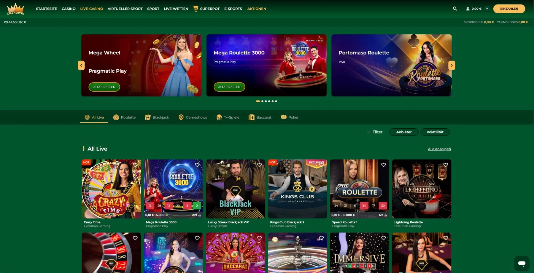 GrandWin Live-Casino