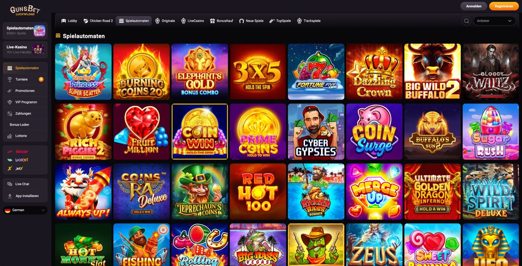 GunsBet Casino Slots