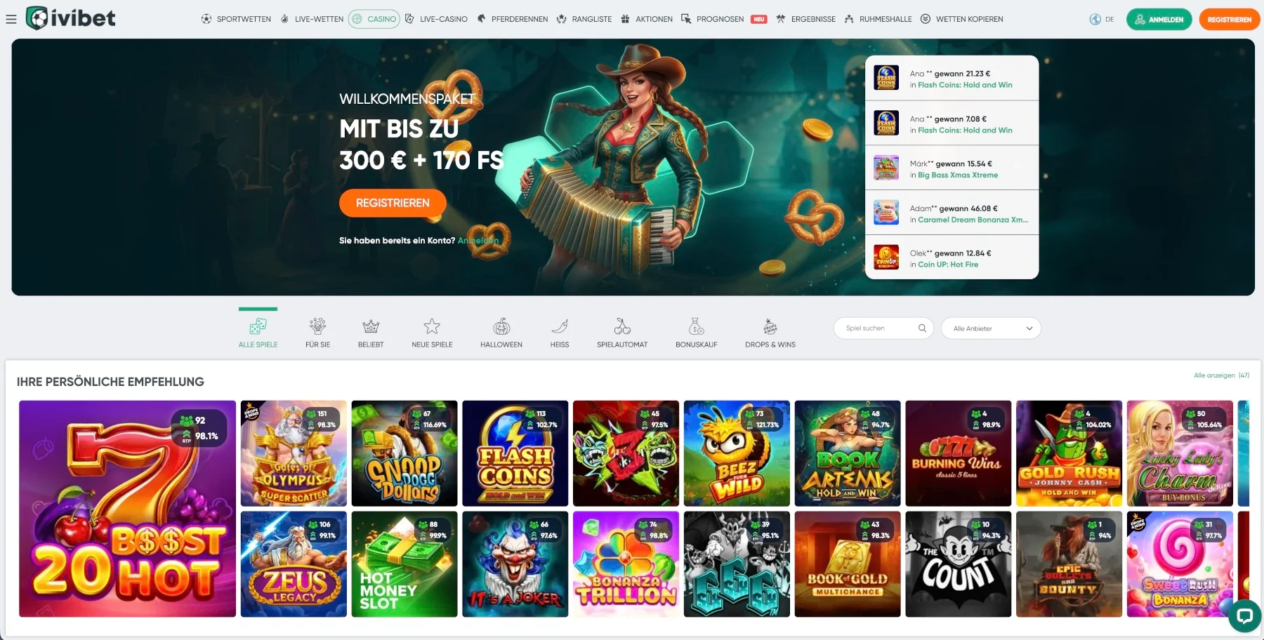 Ivibet Casino Bonus