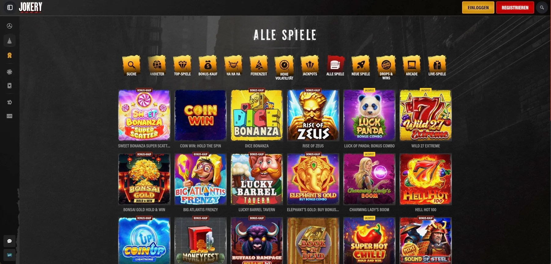 Jokery Casino Alle Spiele