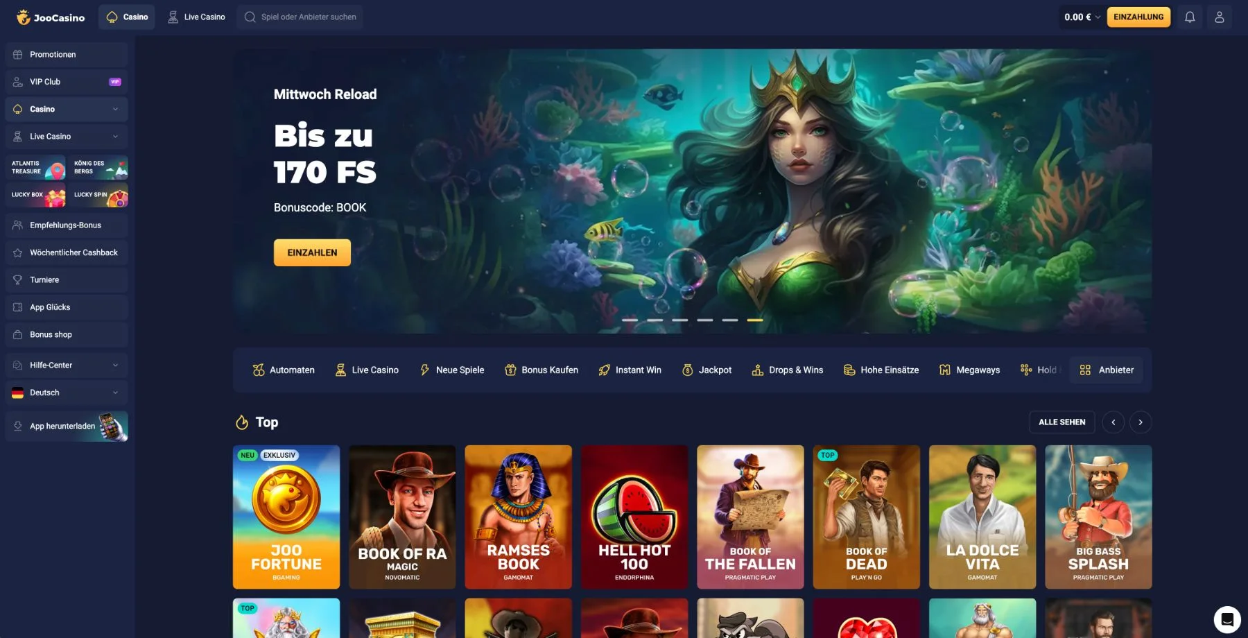 JooCasino Alle Spiele
