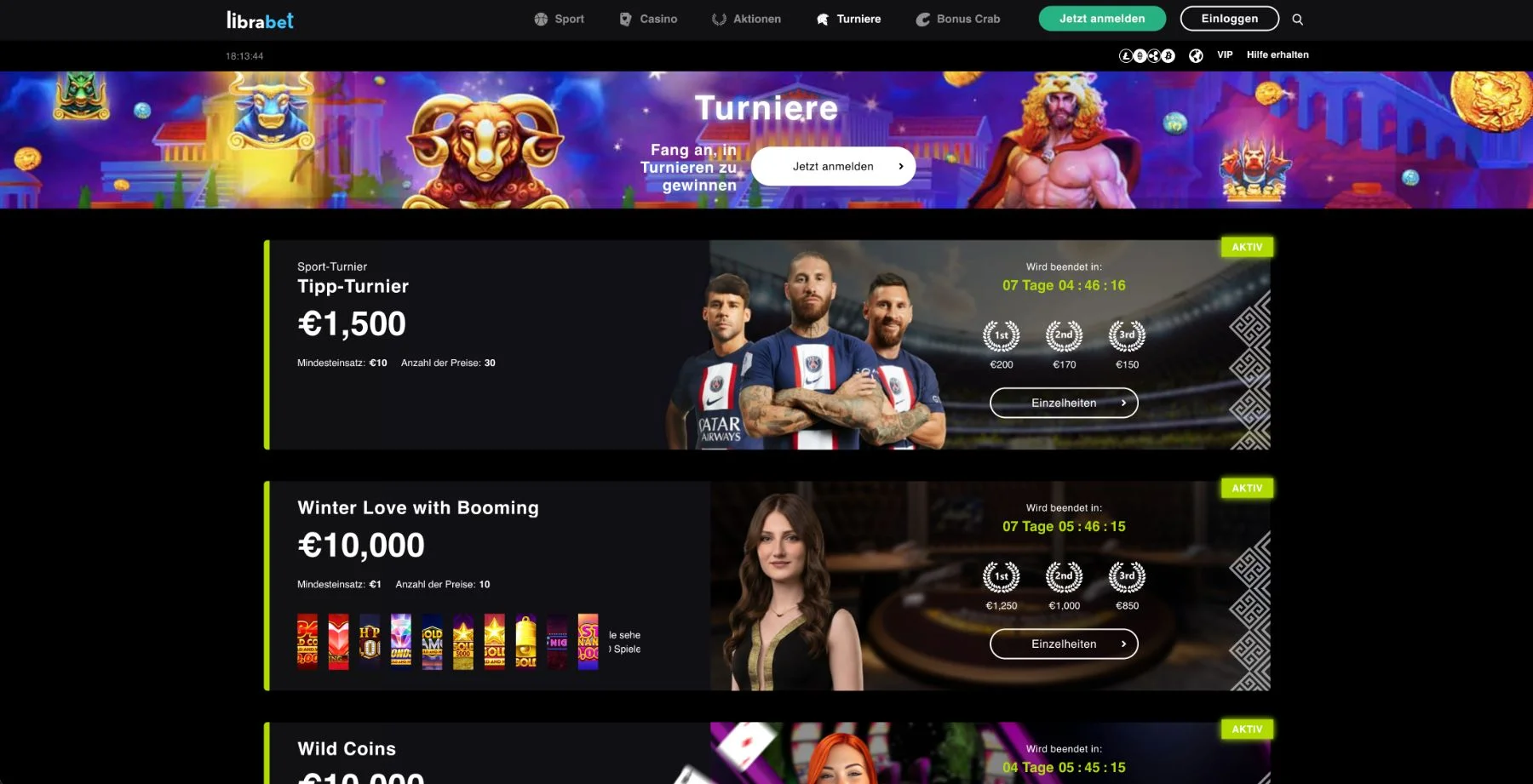LibraBet Casino Turniere