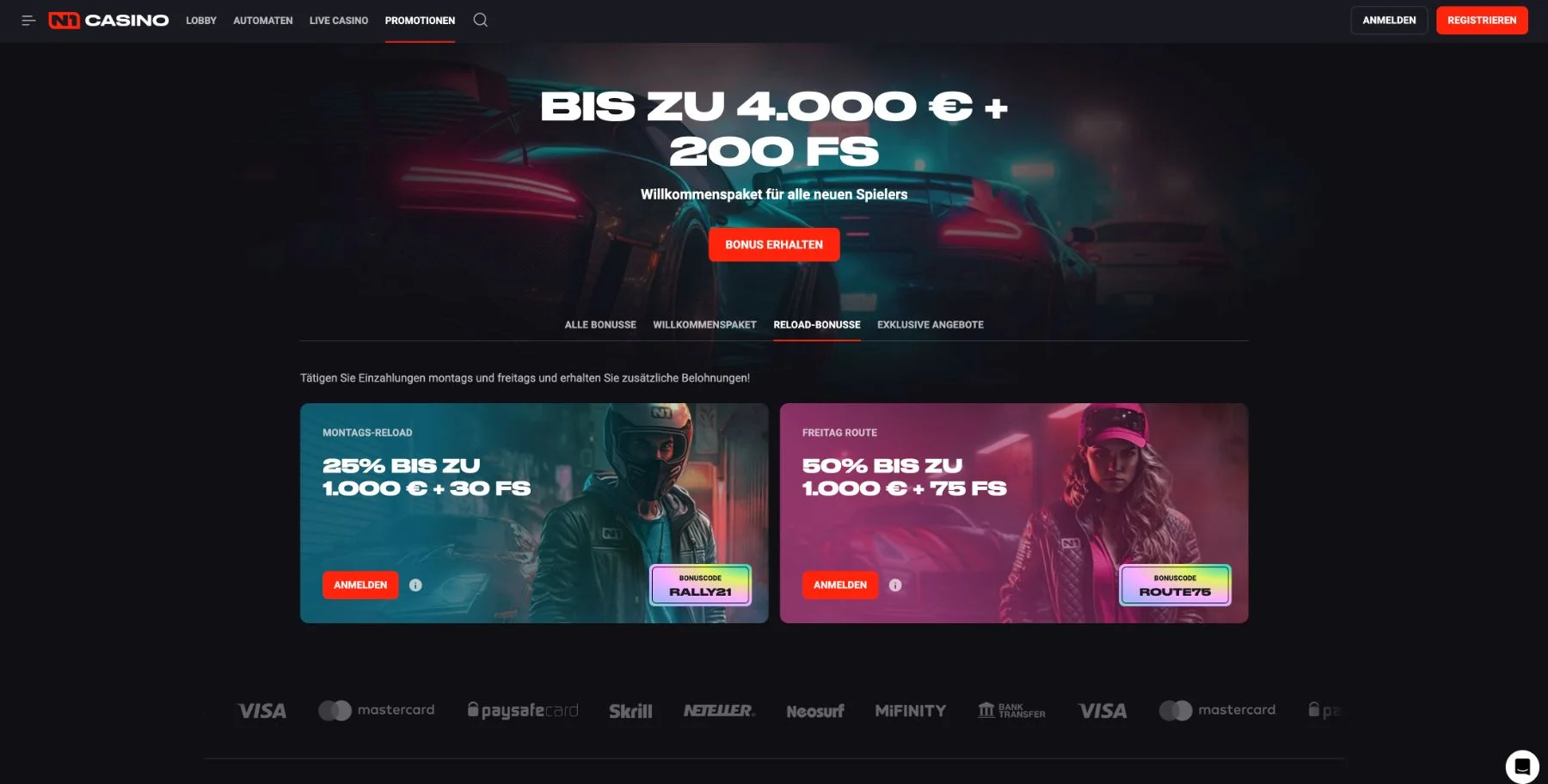 N1Casino Reload Boni