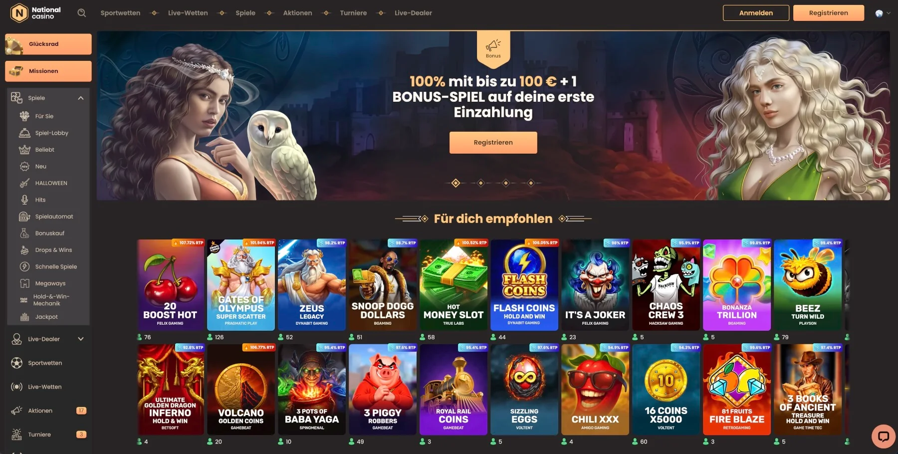 National Casino Bonus