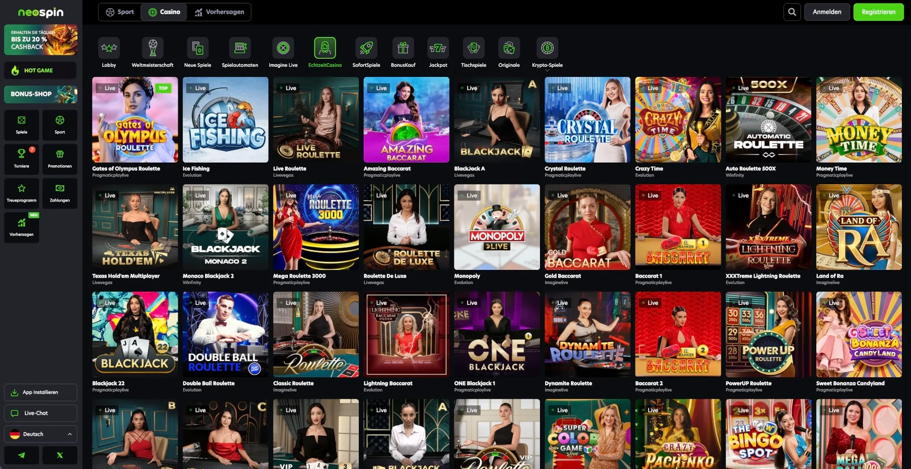 Neospin Live-Casino