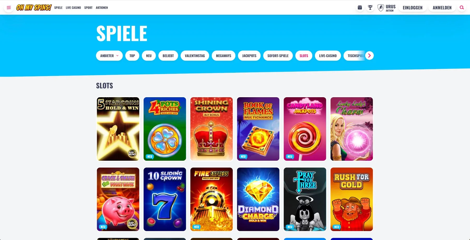 OhMySpins Casino Slots