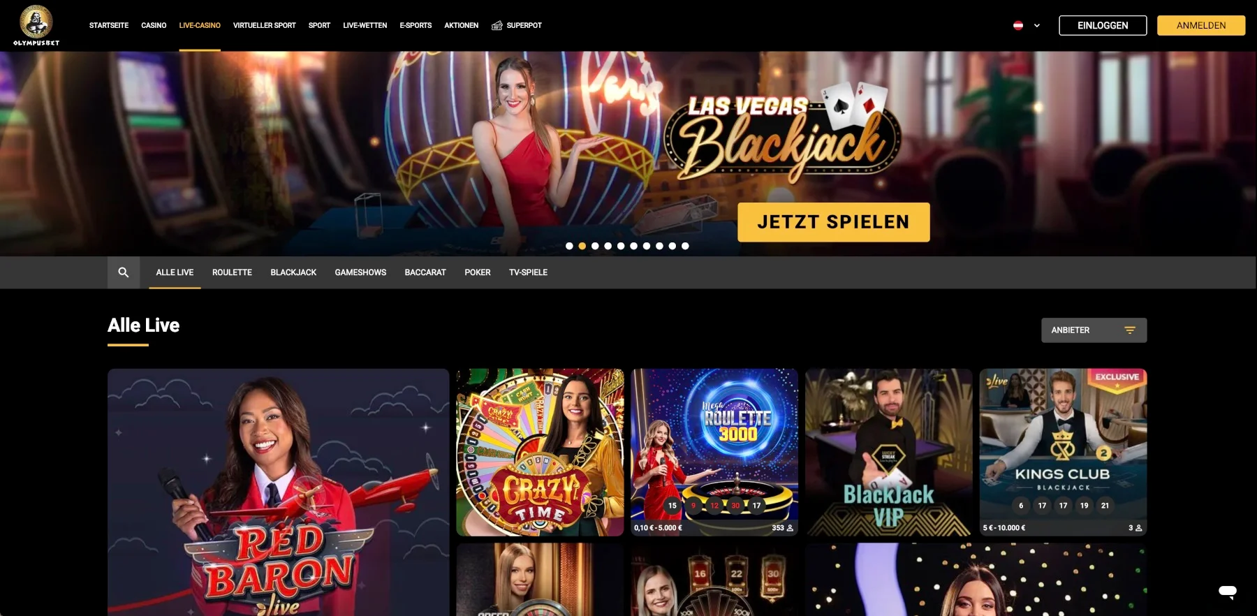 OlympusBet Live-Casino