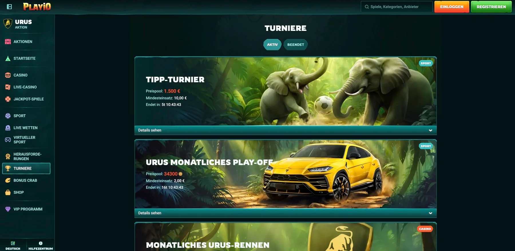 Playio Casino Turniere