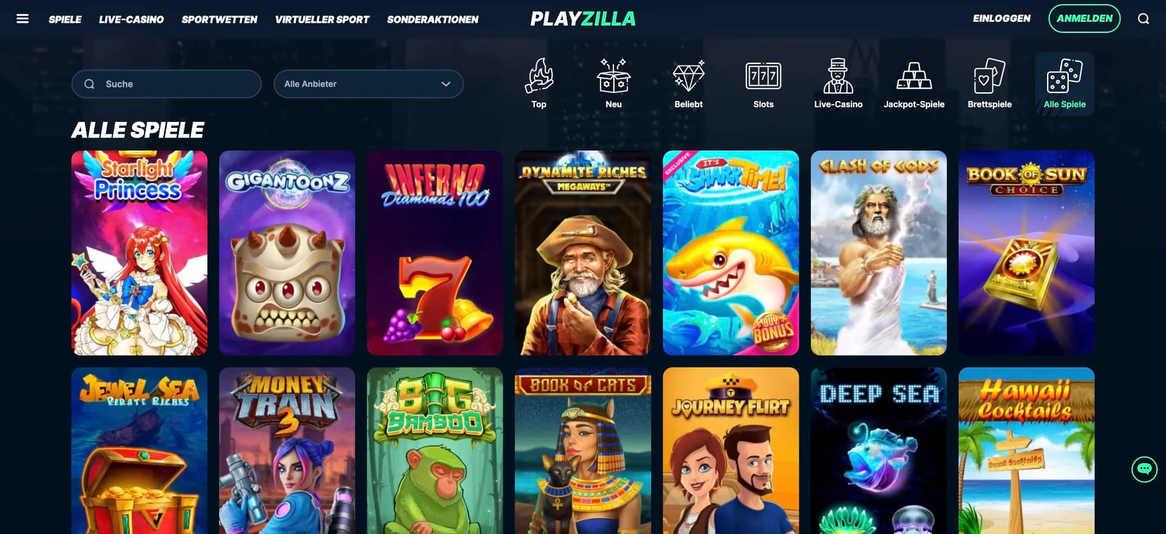 Playzilla Casino Alle Spiele