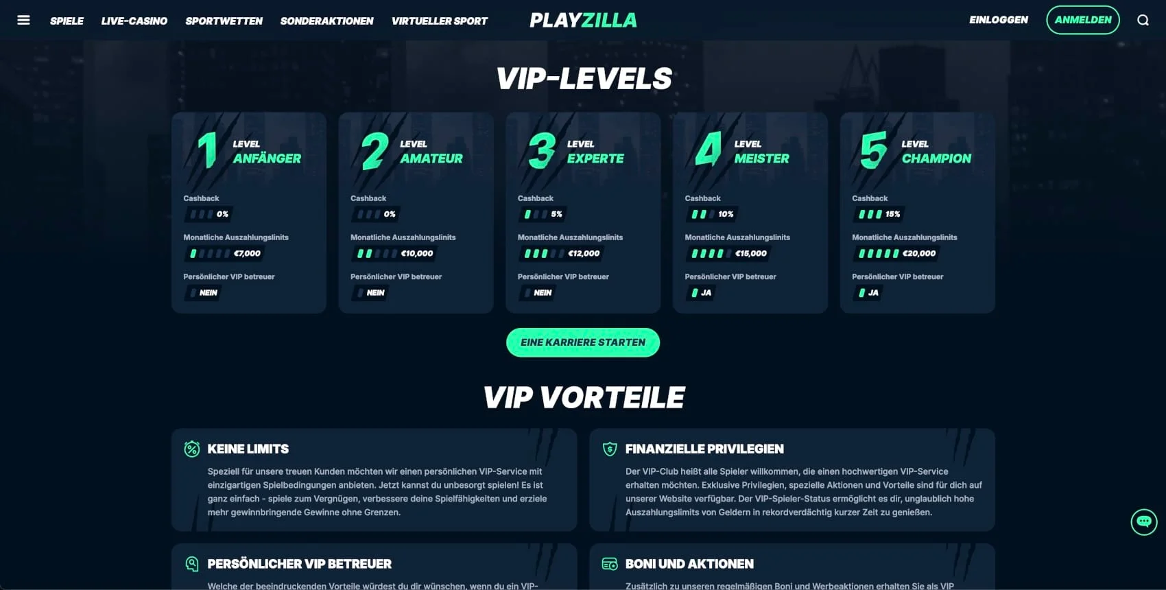 Playzilla Casino VIP