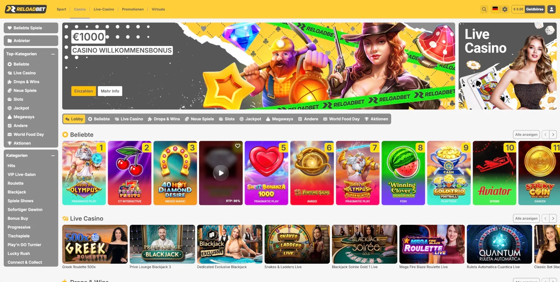 ReloadBet Casino Bonus