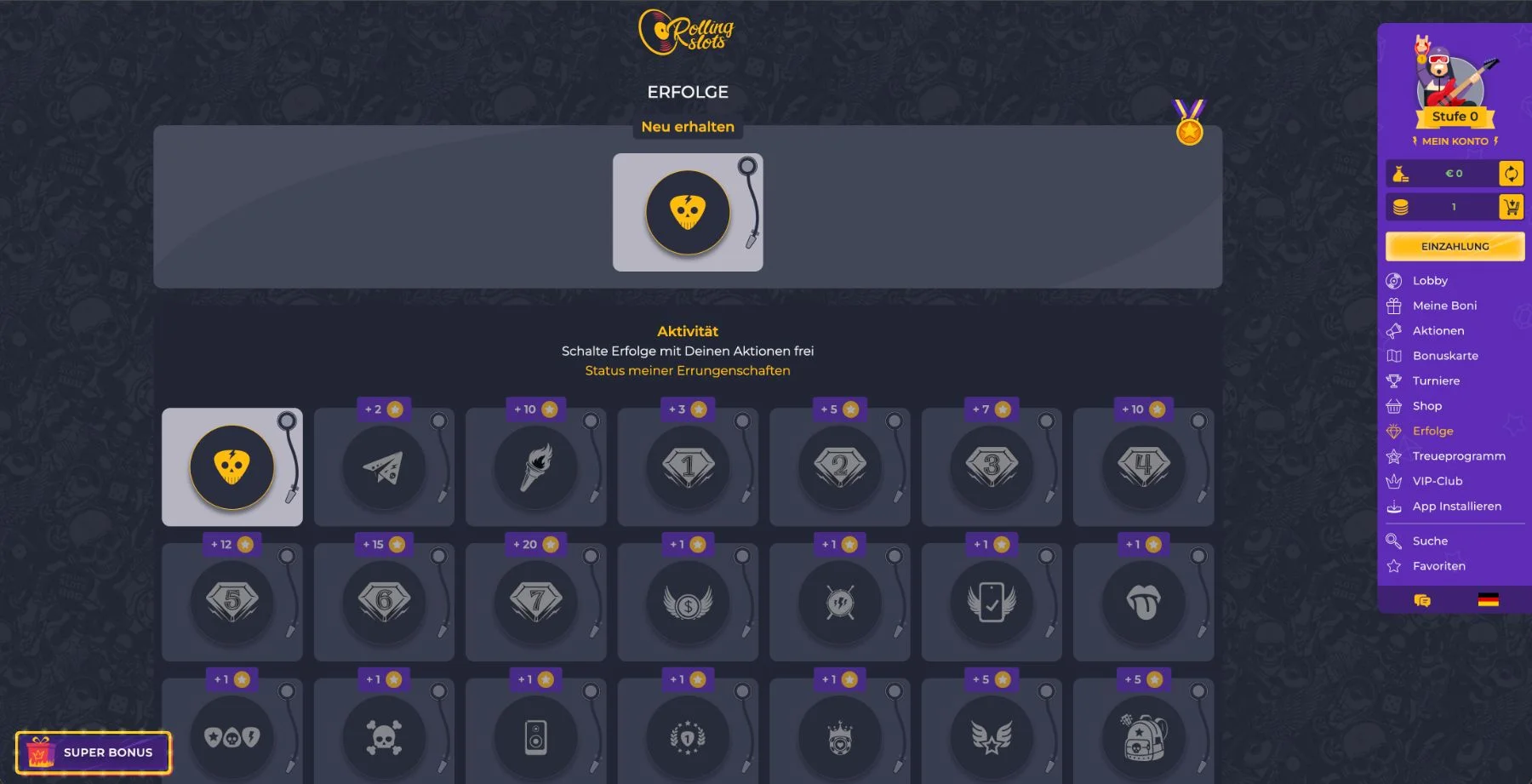 Rolling Slots Casino Erfolge