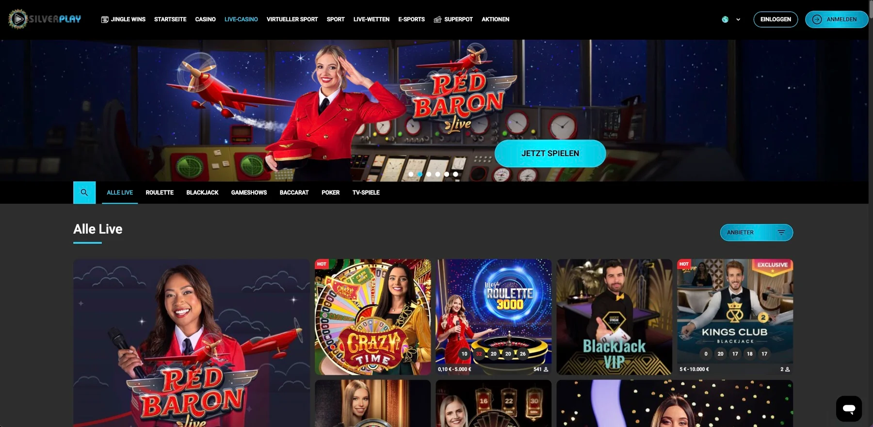 Silverplay Live-Casino