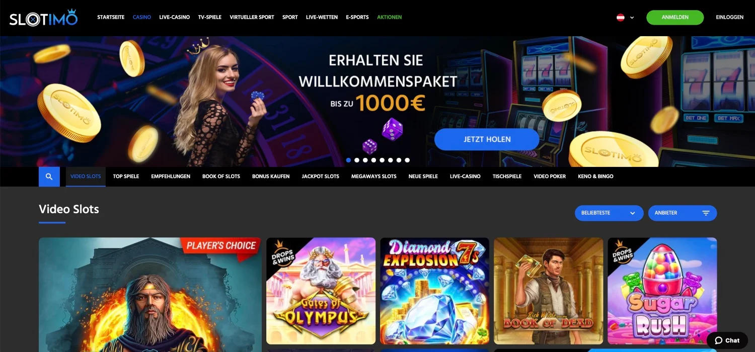 Slotimo Casino Lobby
