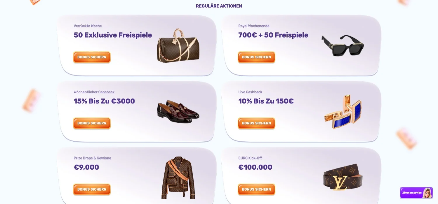 SlotsPalace Casino Aktionen