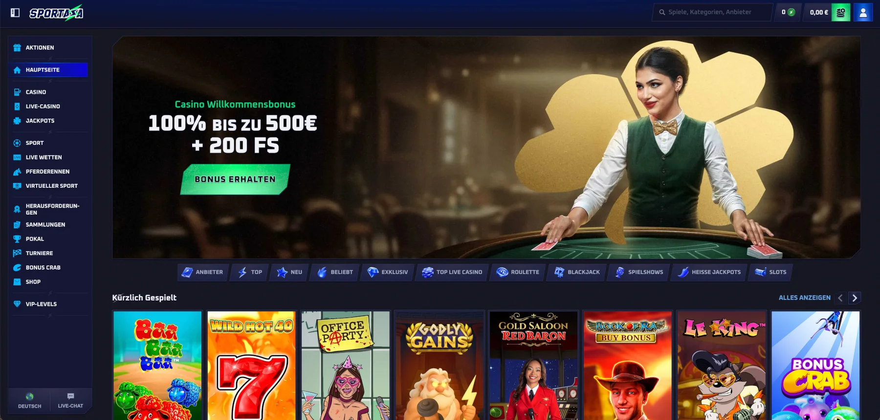 Sportaza Casino Bonus